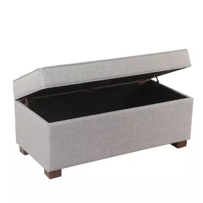 Shelton Tufted Top Storage Ottoman - Gray - Threshold