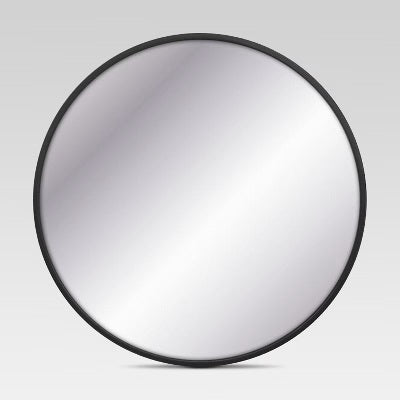 Decorative Round Wall Mirror - Black - Project 62