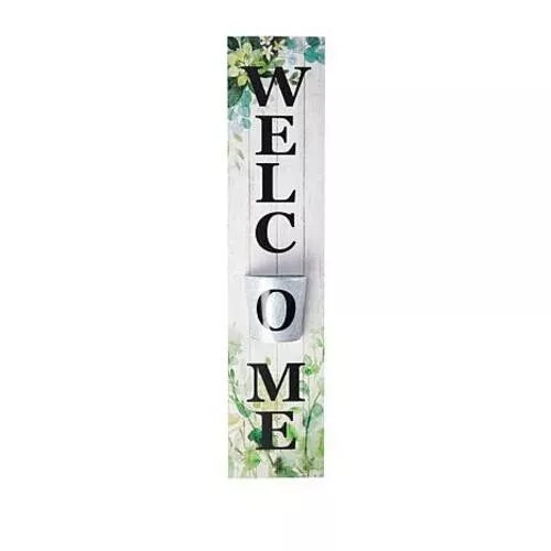 Welcome Patriotic Reversible Porch Sign Leaner