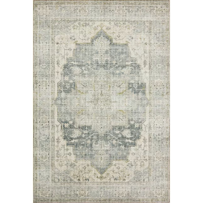 Skye Charcoal/Dove 7 Ft. 6 In. x 9 Ft. 6 In. Printed Boho Vintage Area Rug