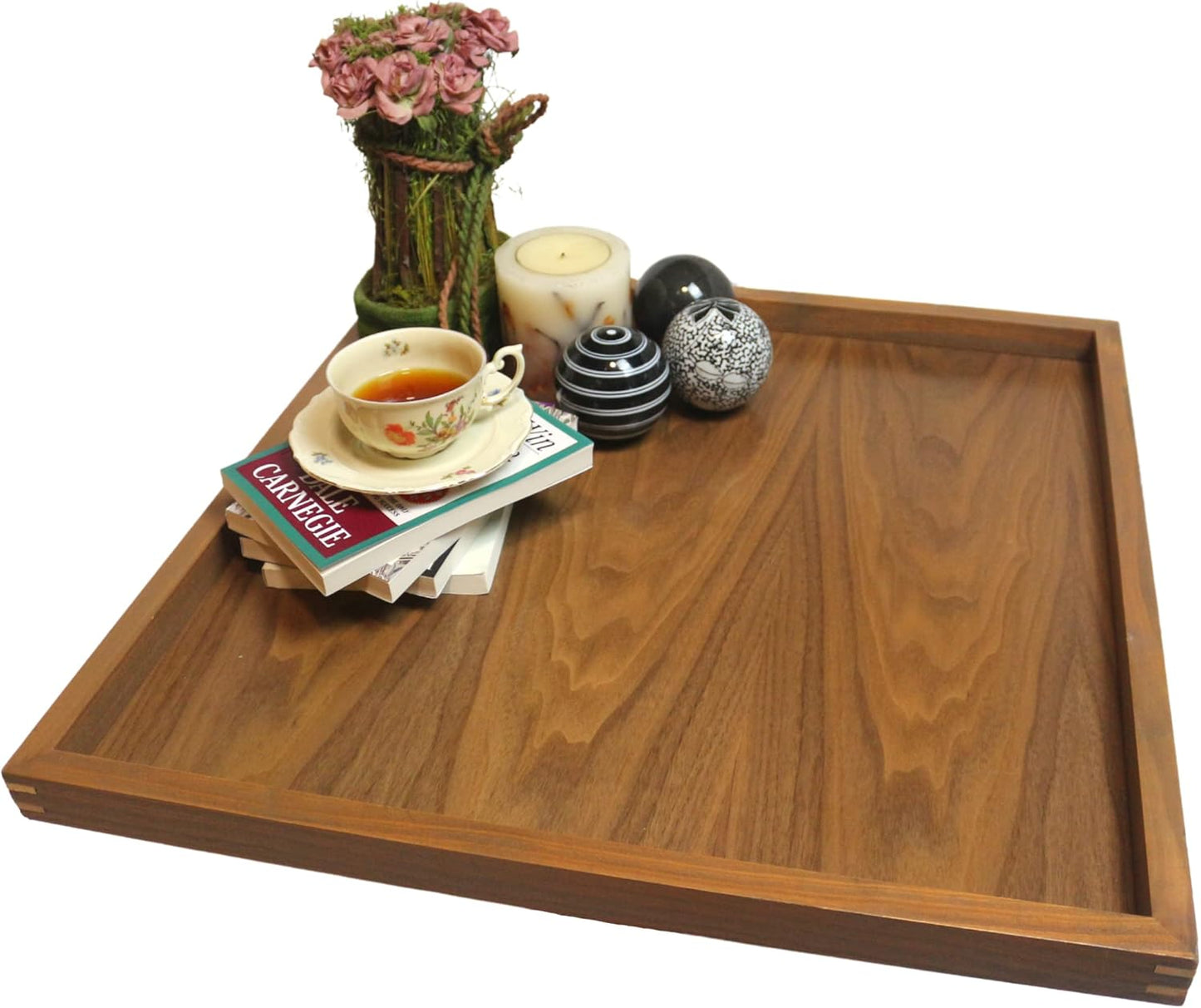 24" x 24" Square Walnut Tray - Gekko and Co.