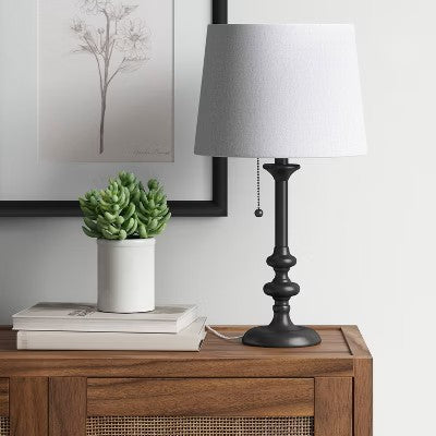 Small Stick Lamp Base Only Black - Threshold