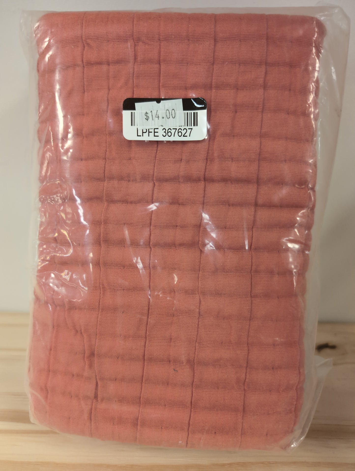 Double Cloth Quilt Standard Sham - Melon Pink