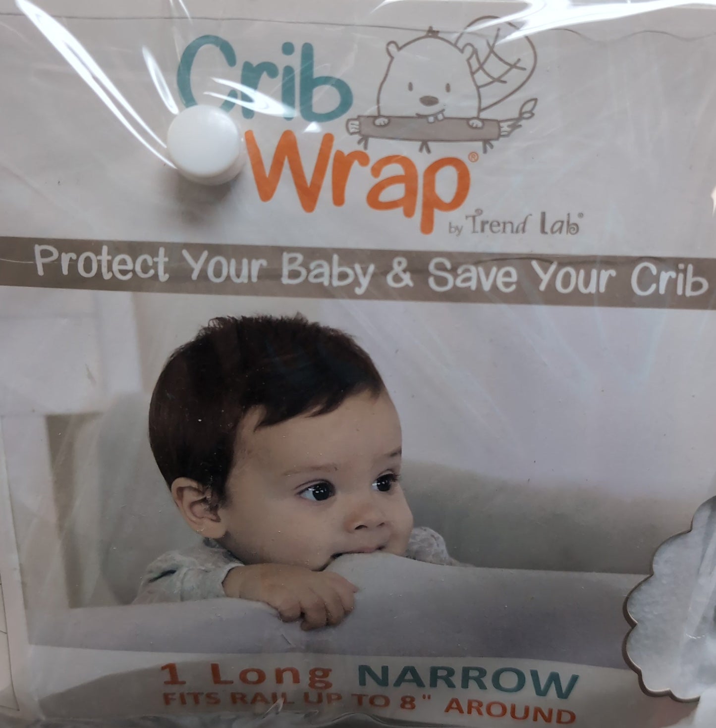 Trend Lab Narrow Fleece Rail Cover - White