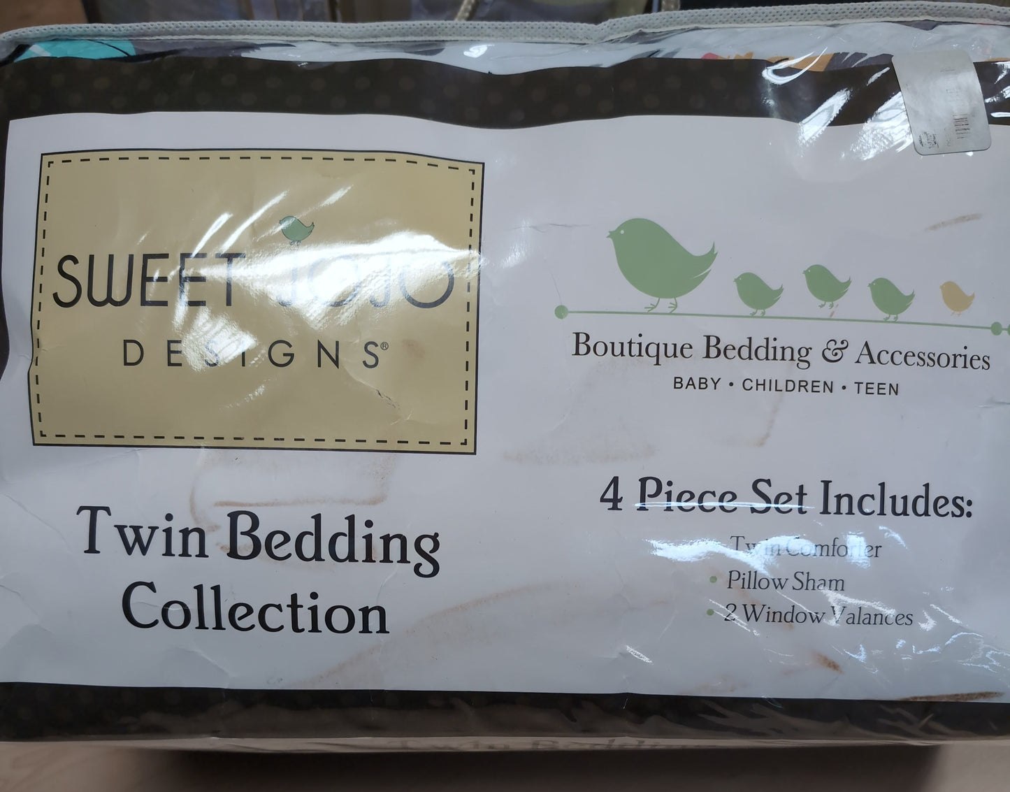 Twin Feather Turquoise and Coral 4pc Bedding Collection Sweet Jo Jo