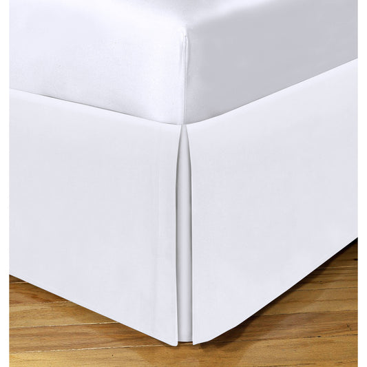 Twin Space Maker Extra-Long 21 Drop Length White Bed Skirt White