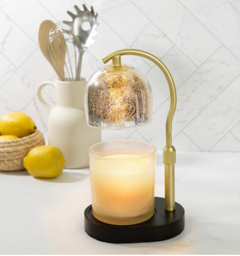 Luna Candle Warmer Lamp Mercury Glass