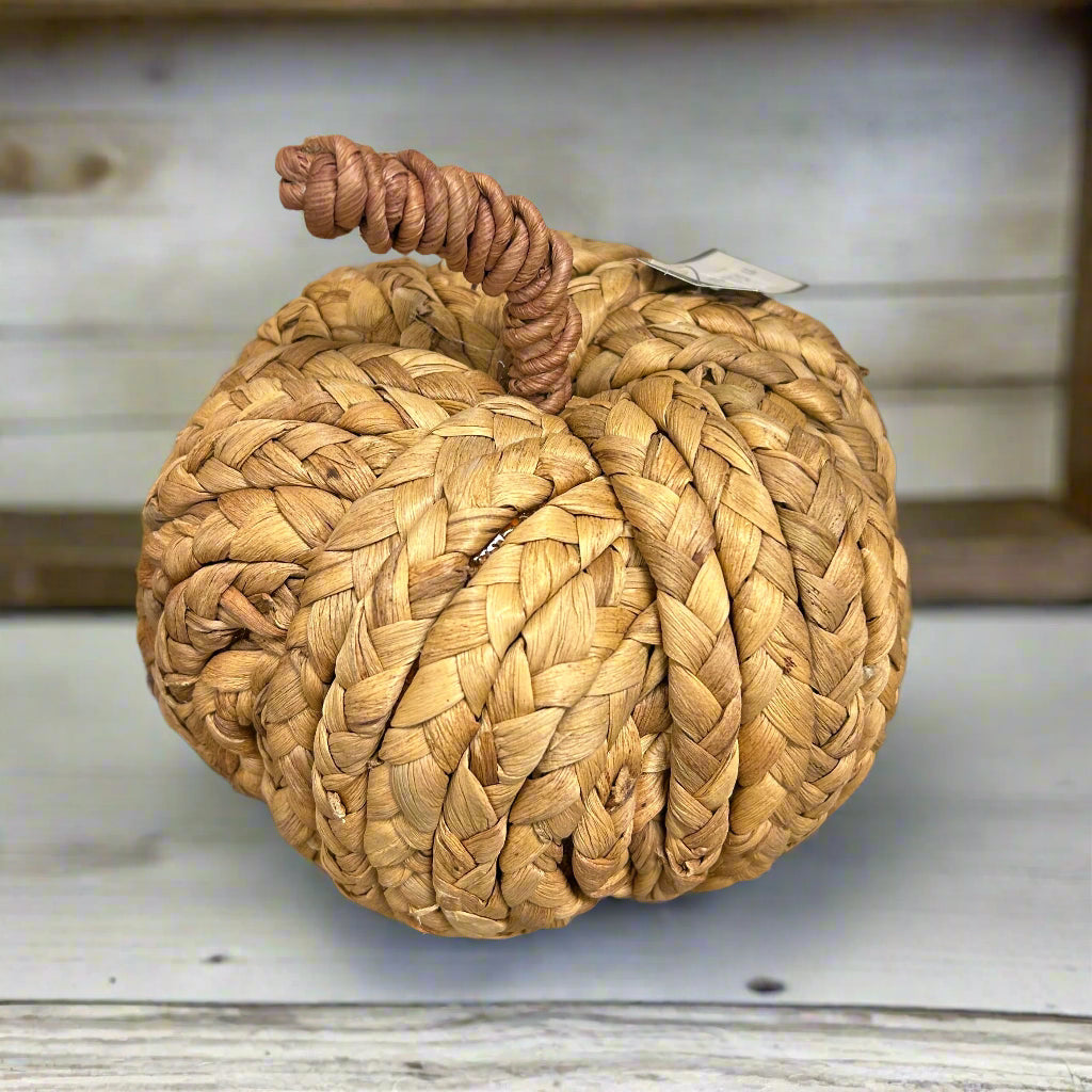 Set of 3 Medium Size Light Brown Woven Pumpkins - Threshold
