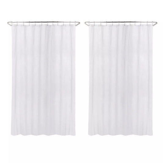 2pk Waterproof Fabric Heavy Weight Shower Liner White - Threshold