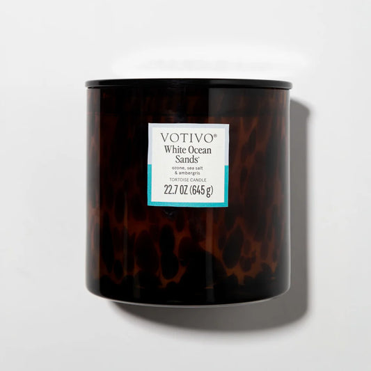 Votivo White Ocean Sands Tortoise Candle