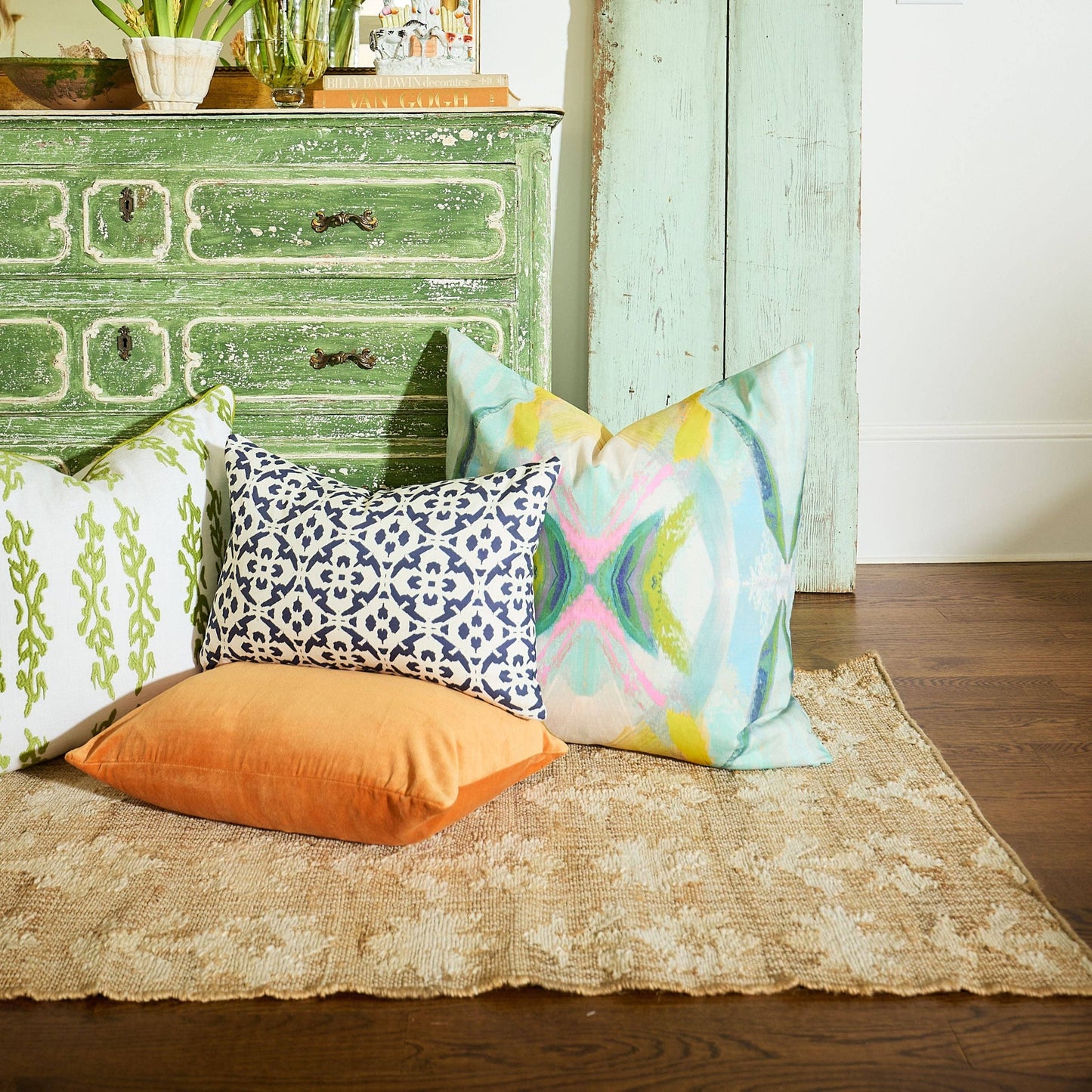 Dhalia Jute Rug, Ivory: 2.5' x 8'