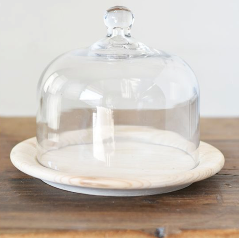 7" Bell Jar On Wood