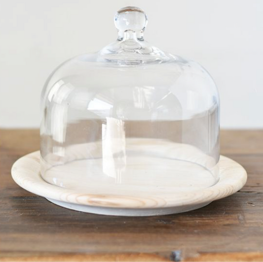 7" Bell Jar On Wood
