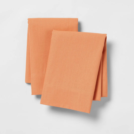 Standard Easy Care Solid Pillowcase Orange - Room Essentials