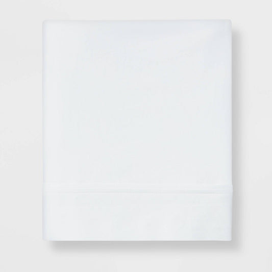 Queen 400 Thread Count Performance Flat Sheet White - Threshold