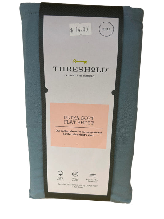 Full 300 Thread Count Ultra Soft Flat Sheet Light Indigo - Threshold
