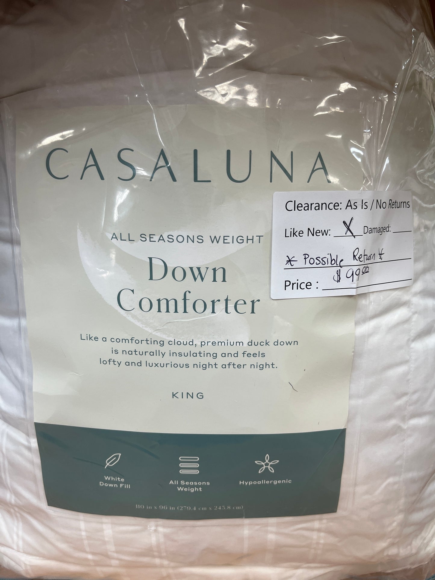 King Casaluna Down Comforter