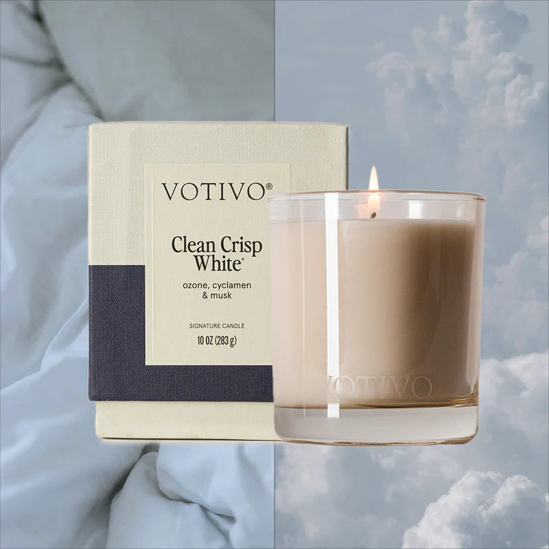 Votivo Clean Crisp White 10 oz. Signature Candle