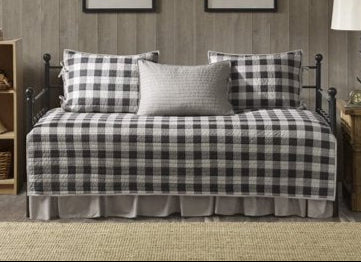 Woolrich Buffalo Check 5-piece Daybed Coverlet Set - Grey