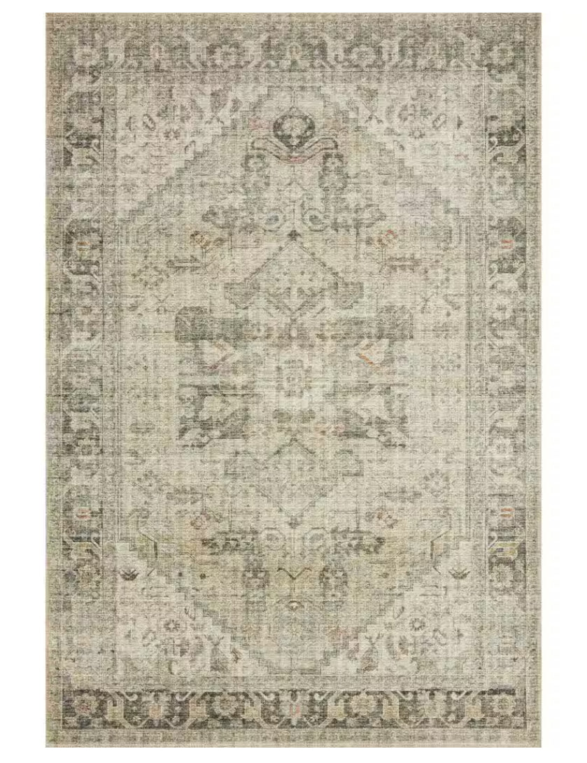 Loloi Skye Natural/Sand 7 Ft. 6 In. x 9 Ft. 6 In. Printed Boho Vintage Area Rug