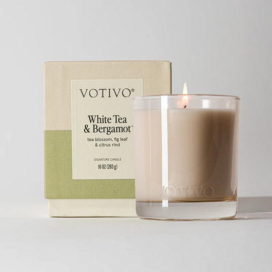 Votivo White Tea & Bergamot 10 oz. Signature Candle