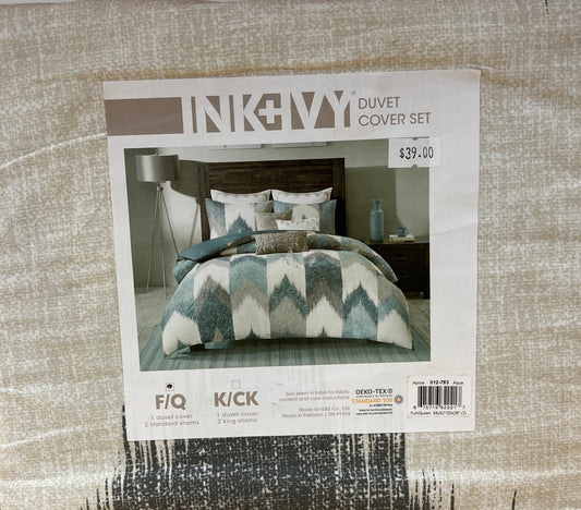 Full / Queen Ink+ivy Alpine Cotton Duvet 3pc Cover Set