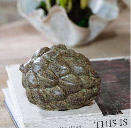 4.7" Natural Ceramic Artichoke