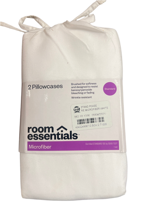 Standard Microfiber Pillowcase Set White - Room Essentials