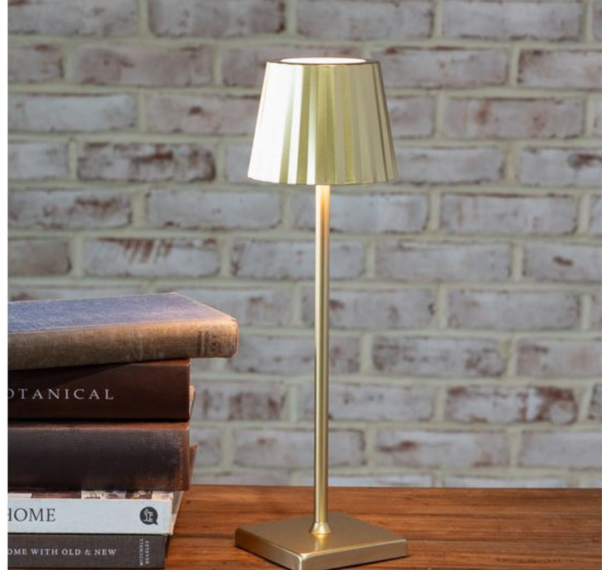 15" Rechargeable Gold LED Lamp
