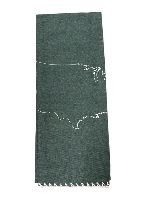 Hand Towel Green USA - 1 Dish Towel