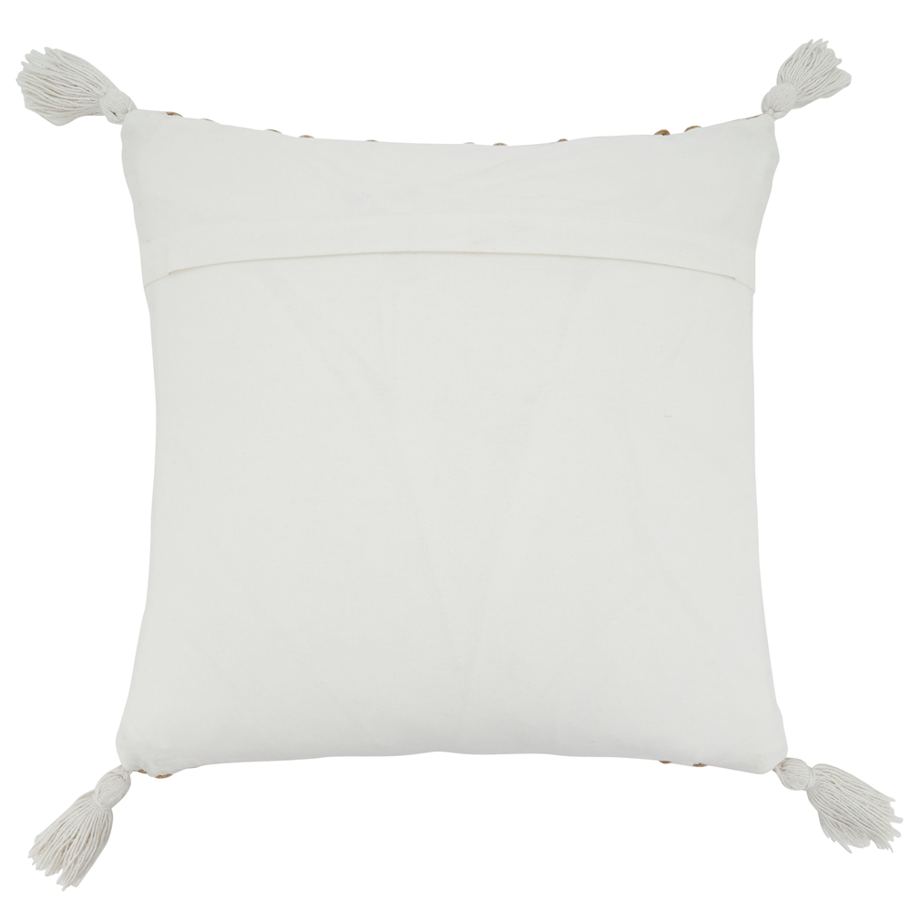 Natural Jute Woven Jute-Cotton 20" Throw Pillow: Cover + Poly Insert