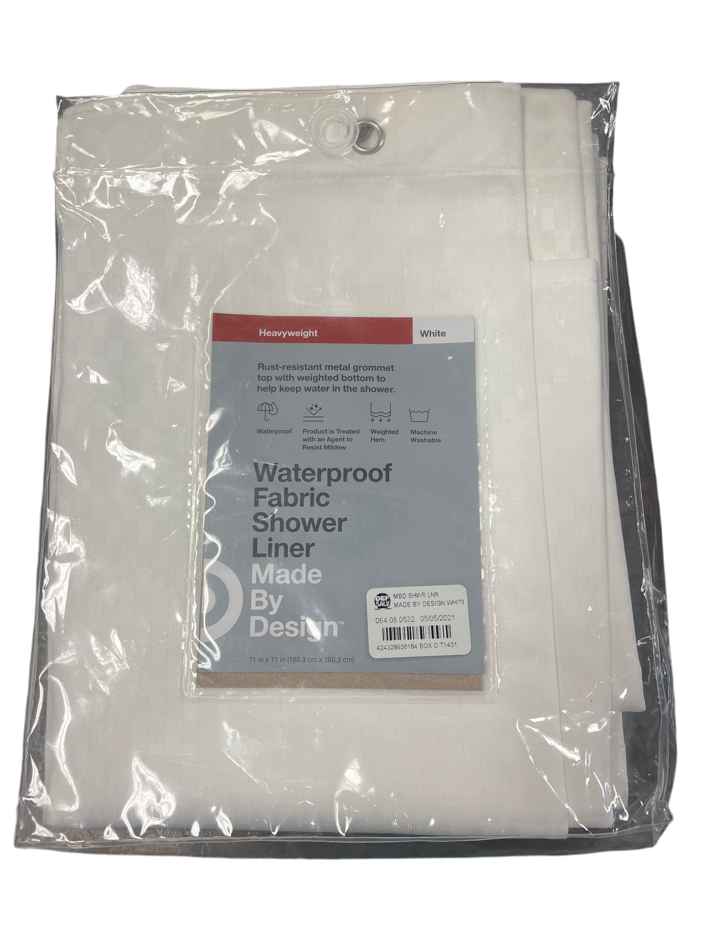 As Is Waterproof Fabric Shower Liner - Made By Design