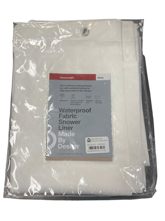 As Is Waterproof Fabric Shower Liner - Made By Design