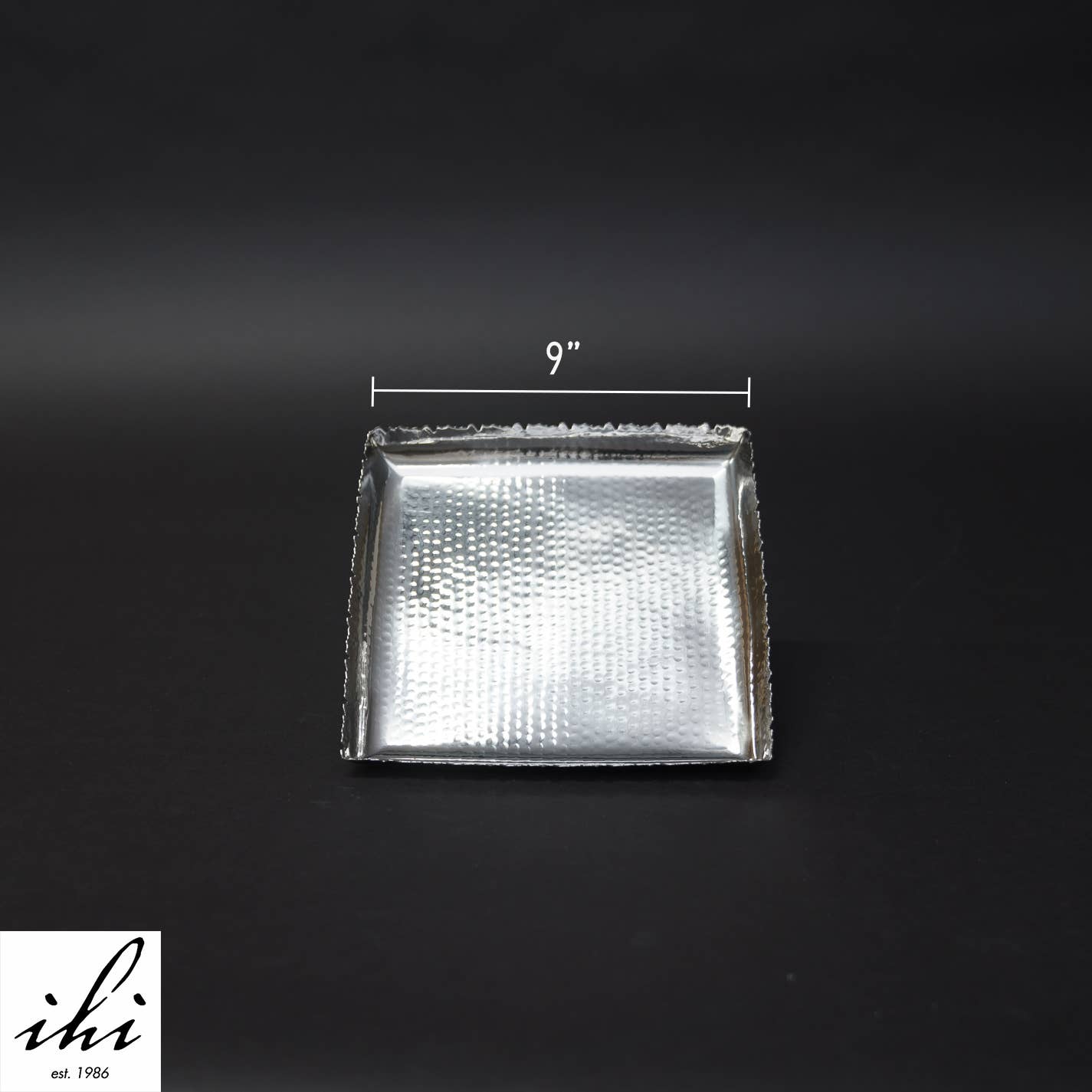 Hammered Square Platter with Torn Edges