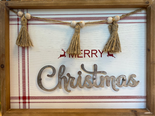 Merry Christmas Wooden Sign