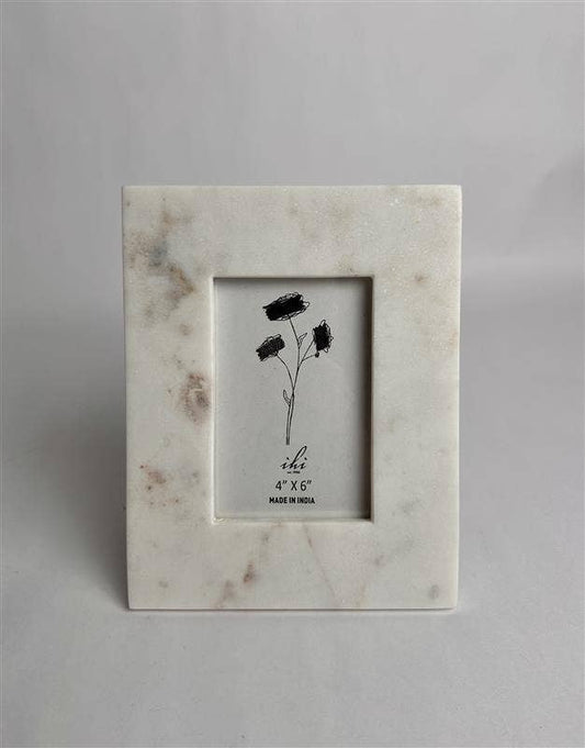 White Marble Frame 4x6