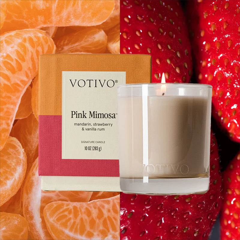 Votivo Pink Mimosa 10 oz. Signature Candle