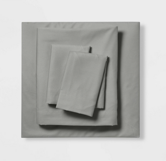 As Is Queen Microfiber Sheet Set Gray - Room Essentials