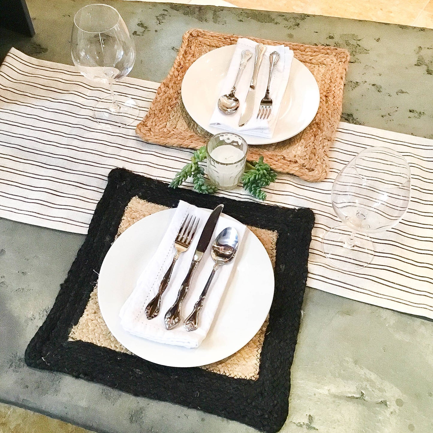 Eco Chic Jute Square Placemat