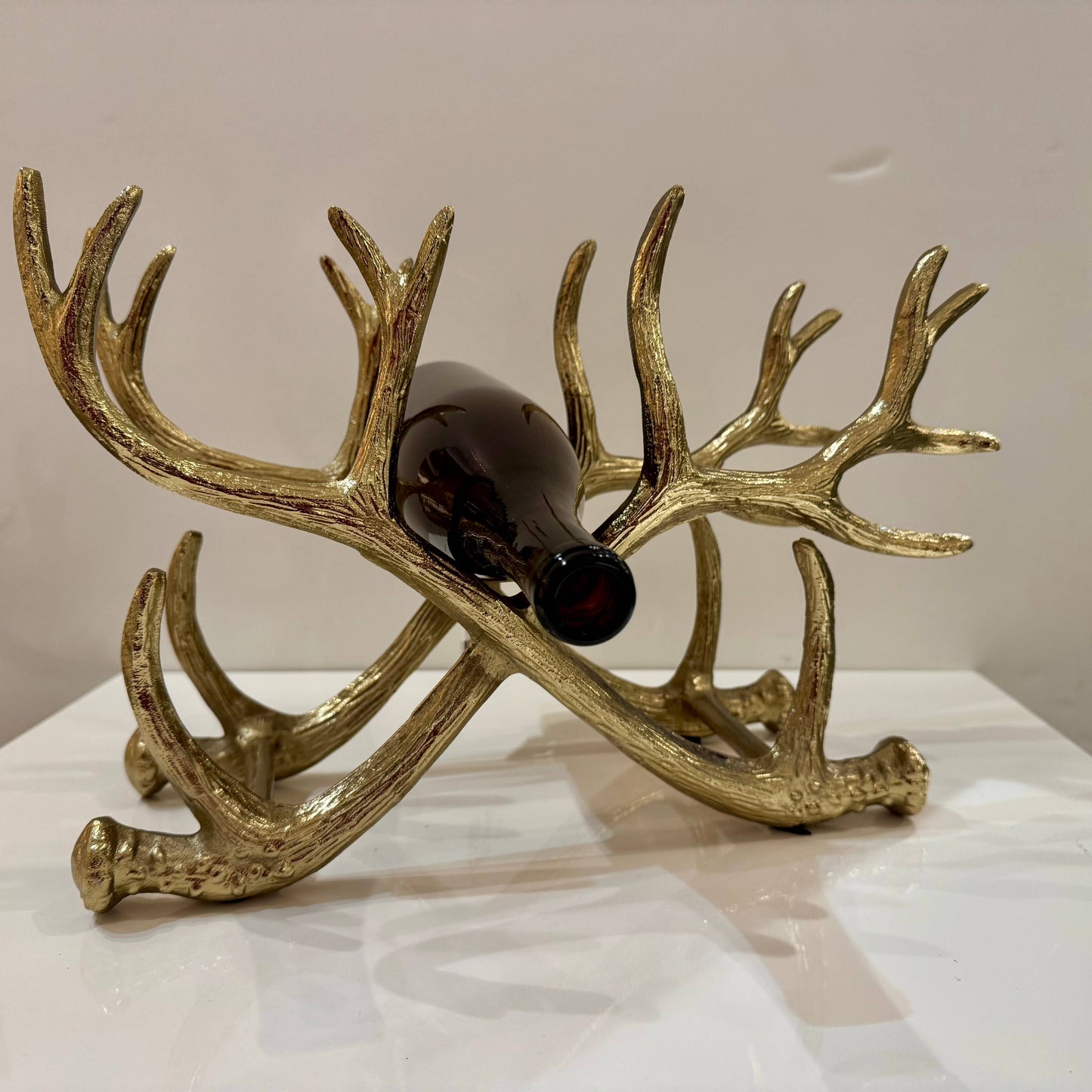 Gold Antler Wine Rack