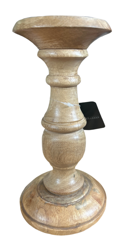 Medium Wood Candlestick
