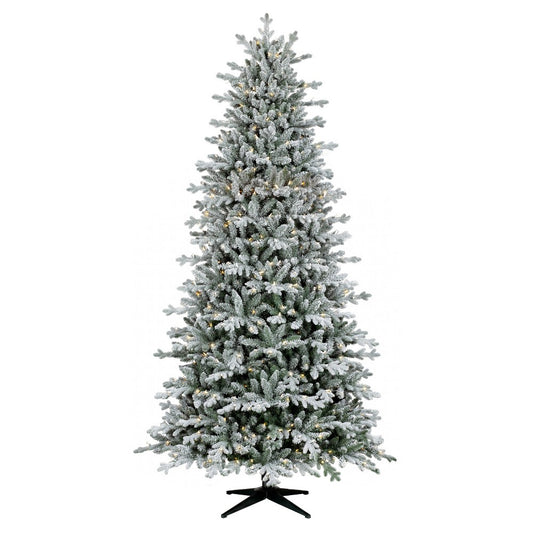9ft Pre-lit Artificial Christmas Tree Full Flocked Balsam Fir Clear Lights - Wondershop