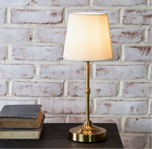 15.75" Rechargeable Gold LED Lamp