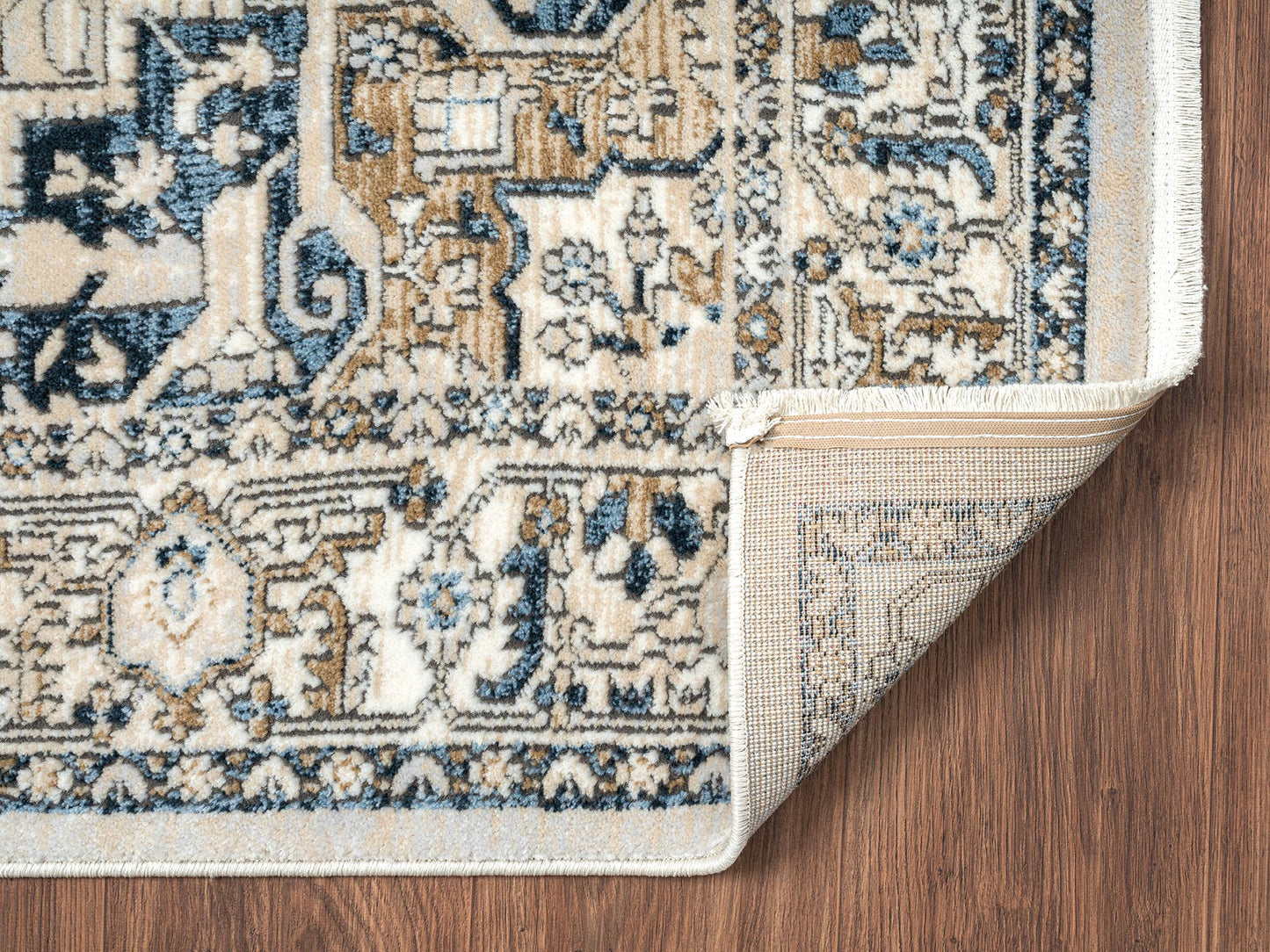 Abani Savoy Vintage Blue Green Area Rug: 6' x 9'