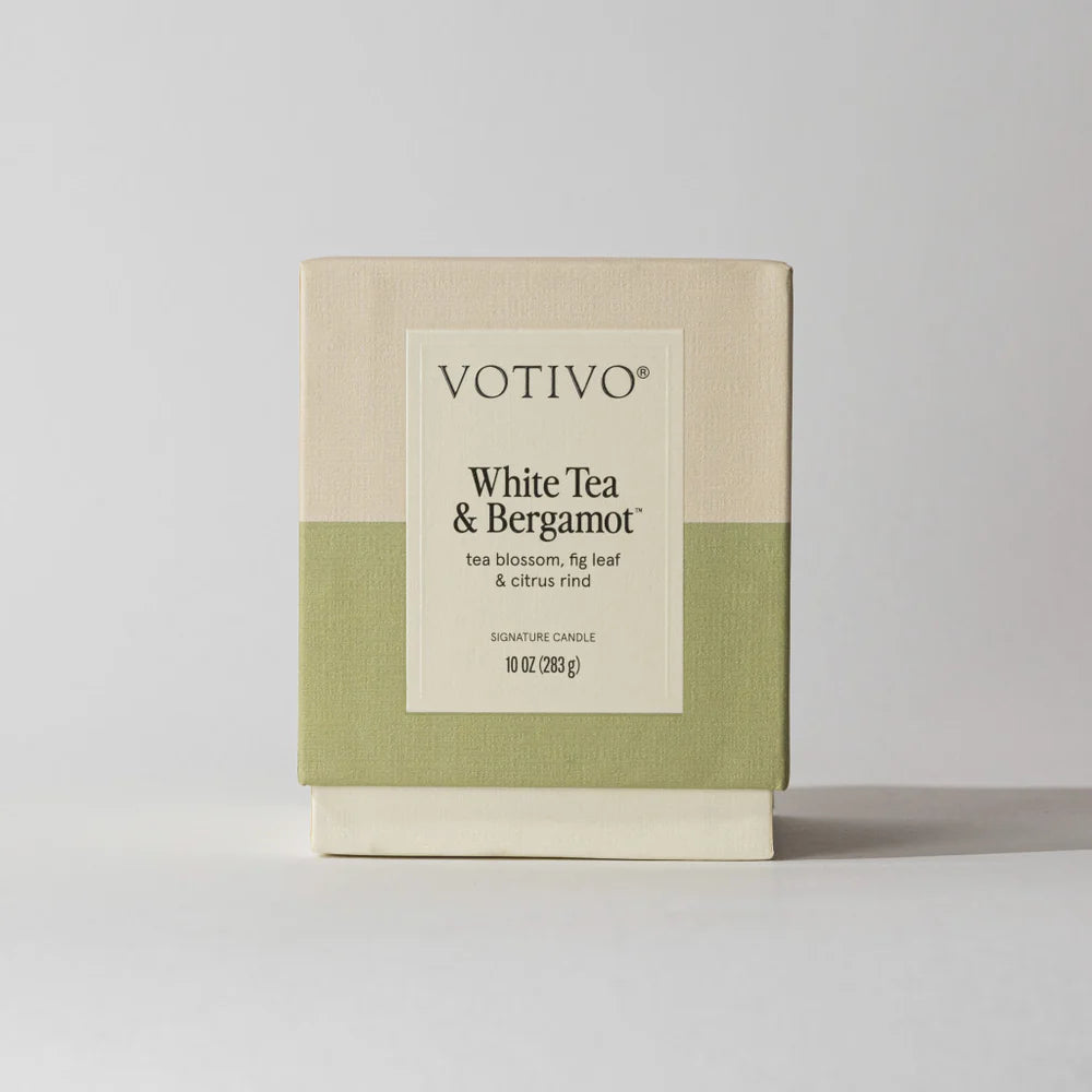 Votivo White Tea & Bergamot 10 oz. Signature Candle