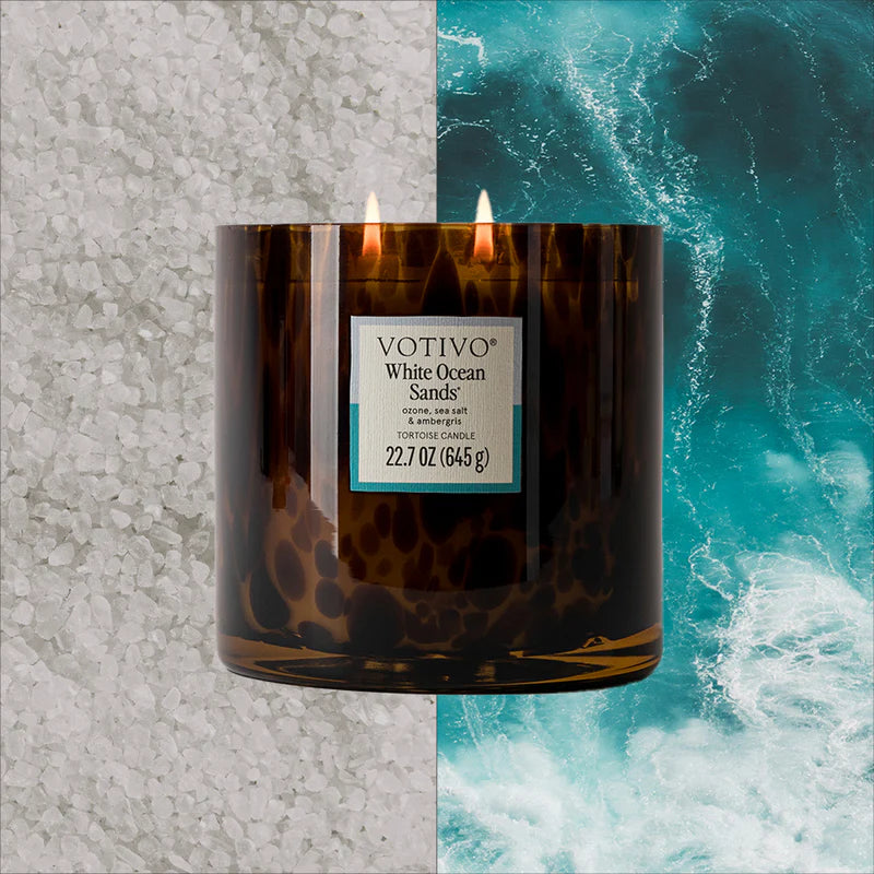 Votivo White Ocean Sands Tortoise Candle
