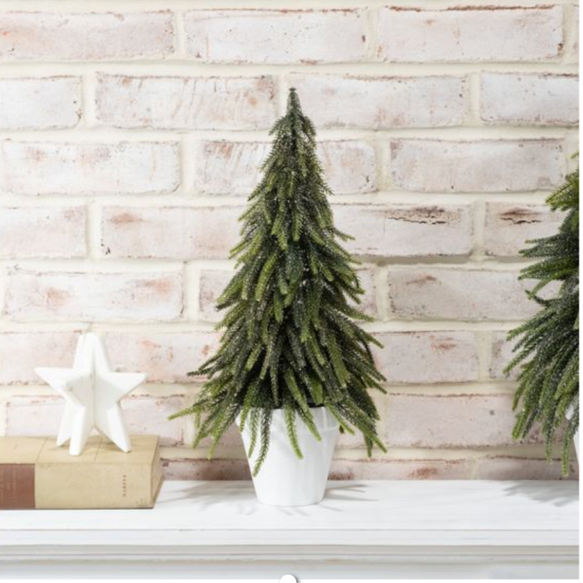 17" Gold Dusted Tree In Pot