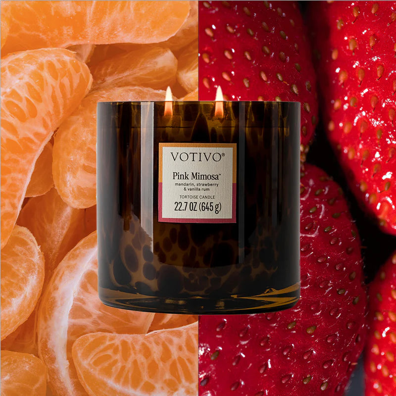 Votivo Pink Mimosa Tortoise Candle
