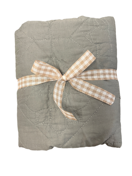 As Is Grey Quilted Euro Sham