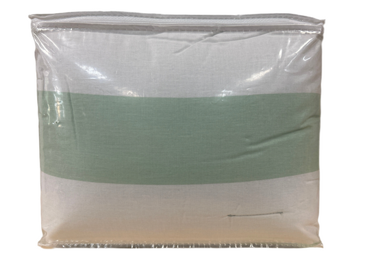 Toddler Comforter - Pale Green & White